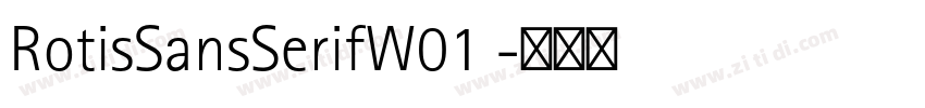 RotisSansSerifW01 字体转换